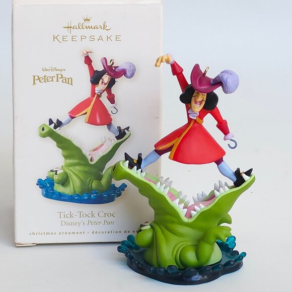 FUN 2008 Hallmark Peter Pan Captain Hook and Tick-Tock Croc Disney Ornament - Picture 1 of 14